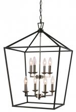  10268 PC/BK - Lacey 19" Pendant Style Cage Chandelier